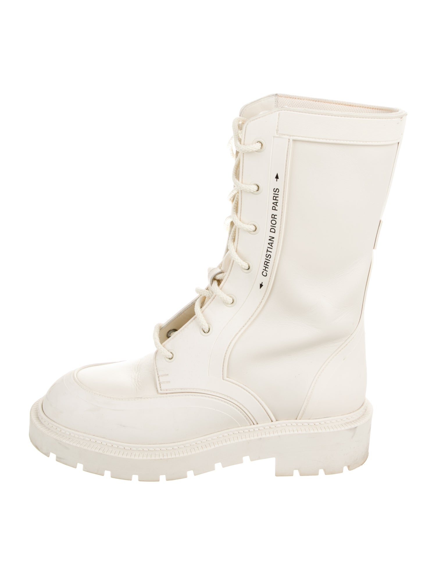 Christian Dior Leather Combat Boots